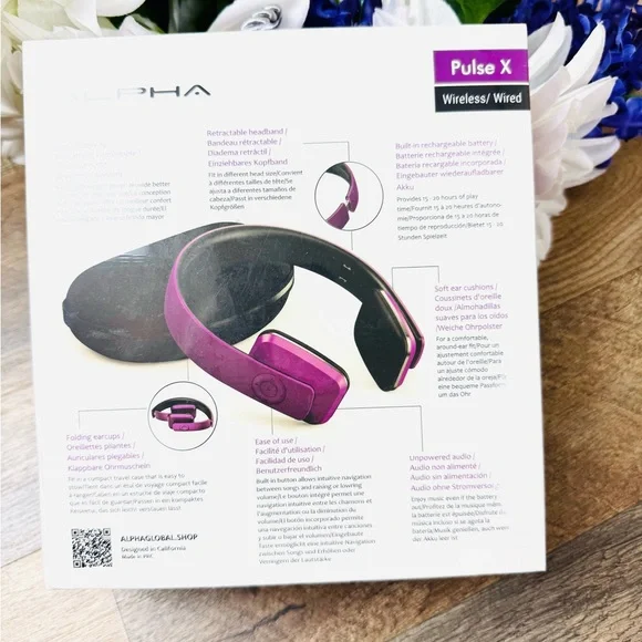 Alpha Bluetooth headphones • purple NWT